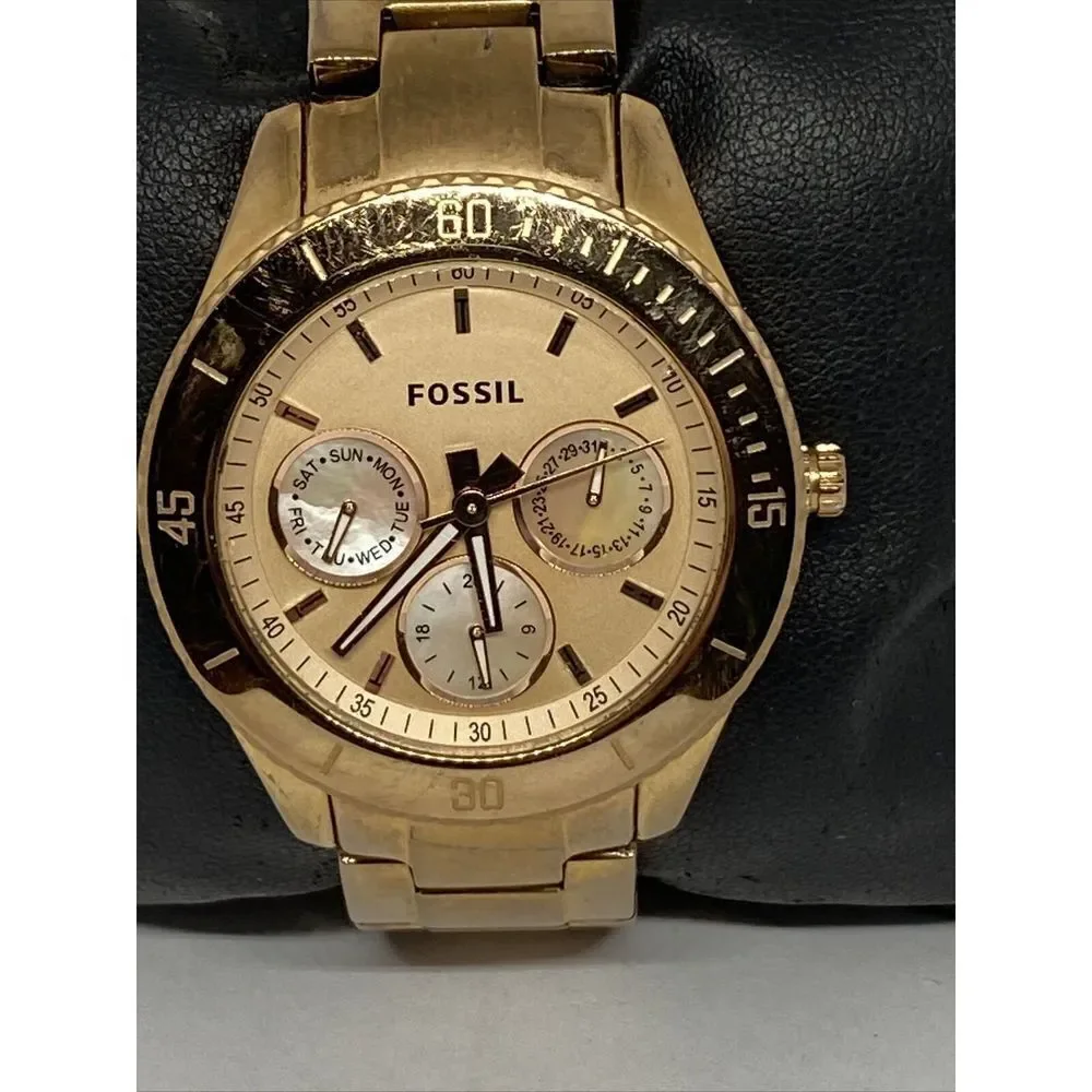 Fossil Stella ES2859 Women Stainless Steel Analog Dial Quartz Wrist Watch XR885